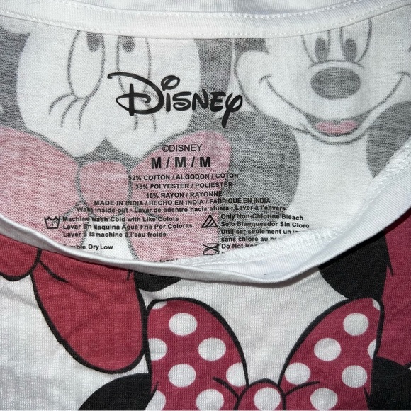 Minnie Mouse Disney Red Black Short Sleeve T Shirt - Picture 6 of 7